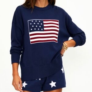 Beach Riot Callie Sweater Americana Navy